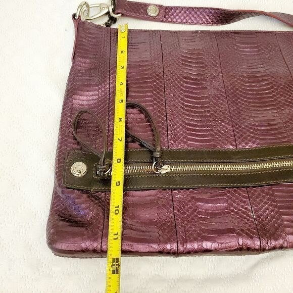 Cocomojo Purple Leather Zipper Bag - Picture 8 of 15